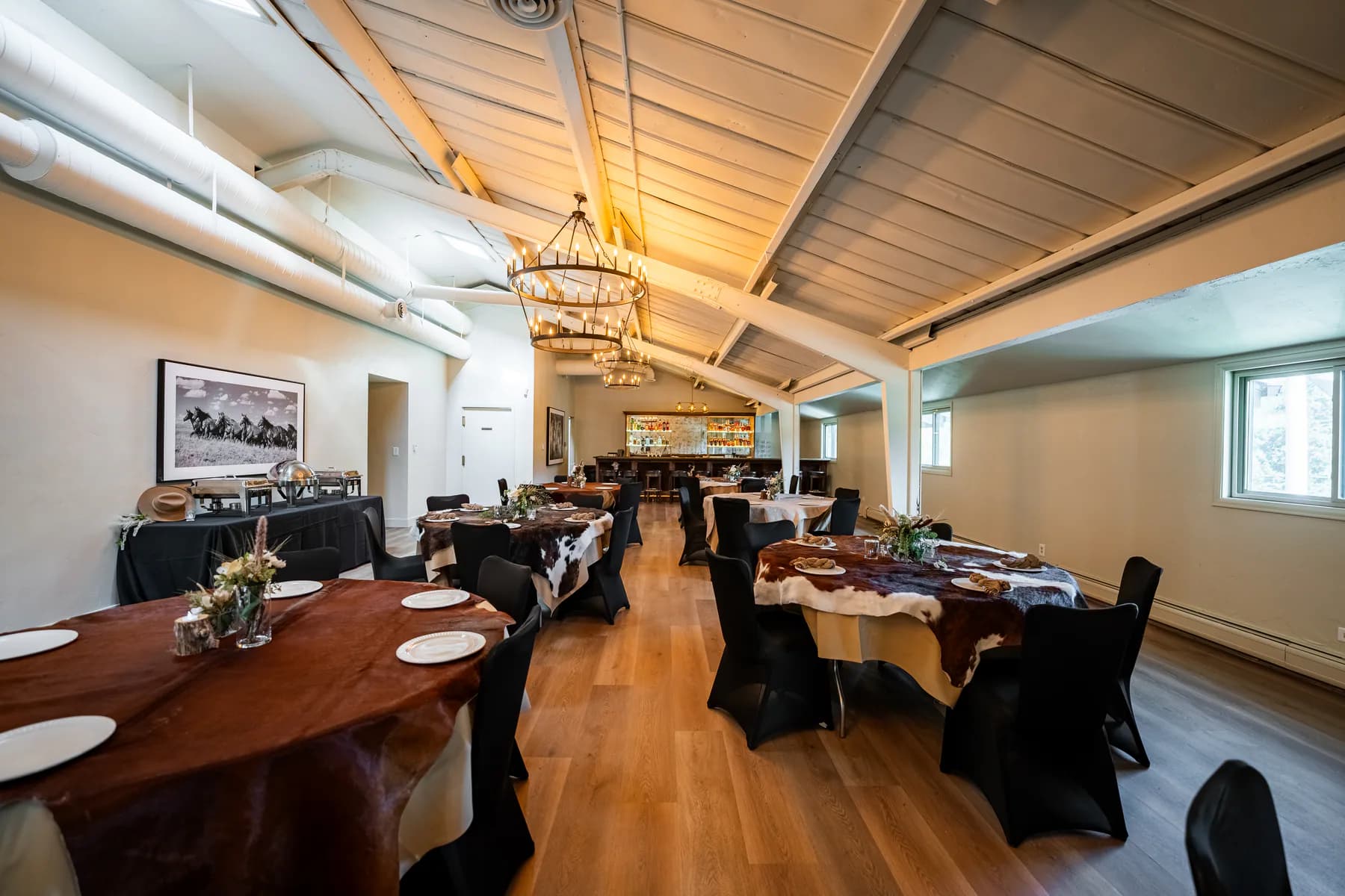 Heritage Hall arranged for a private seated dinner event.